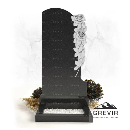 Памятник с розами из гранита gr648