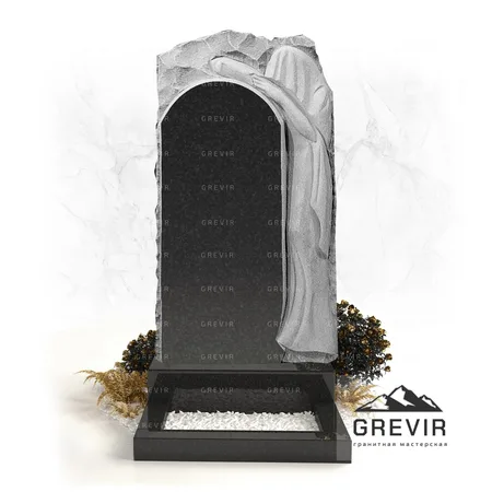 Памятник из гранита со скорбящей gr676