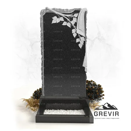Памятник из гранита с деревом gr850