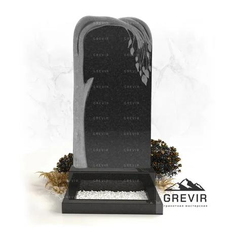 Памятник из гранита с деревом gr851
