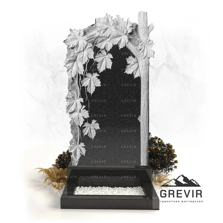 Памятник из гранита с деревом gr858