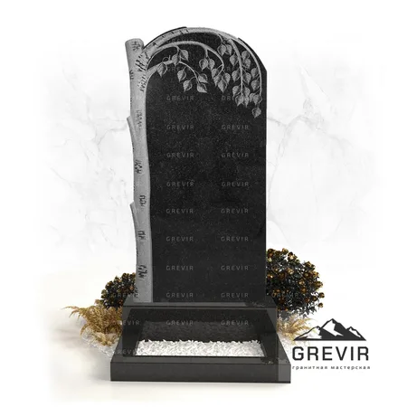 Гранитный памятник с деревом gr902
