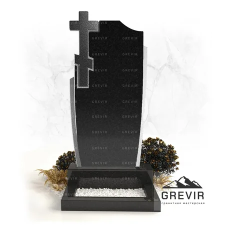 Гранитный памятник с крестом gr907