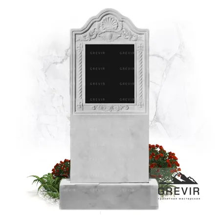 Памятник из мрамора с барельефом MR50044