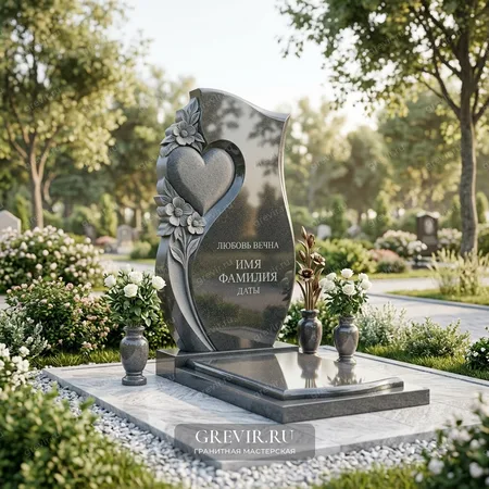 Мемориал "Нежное Сердце" с цветами